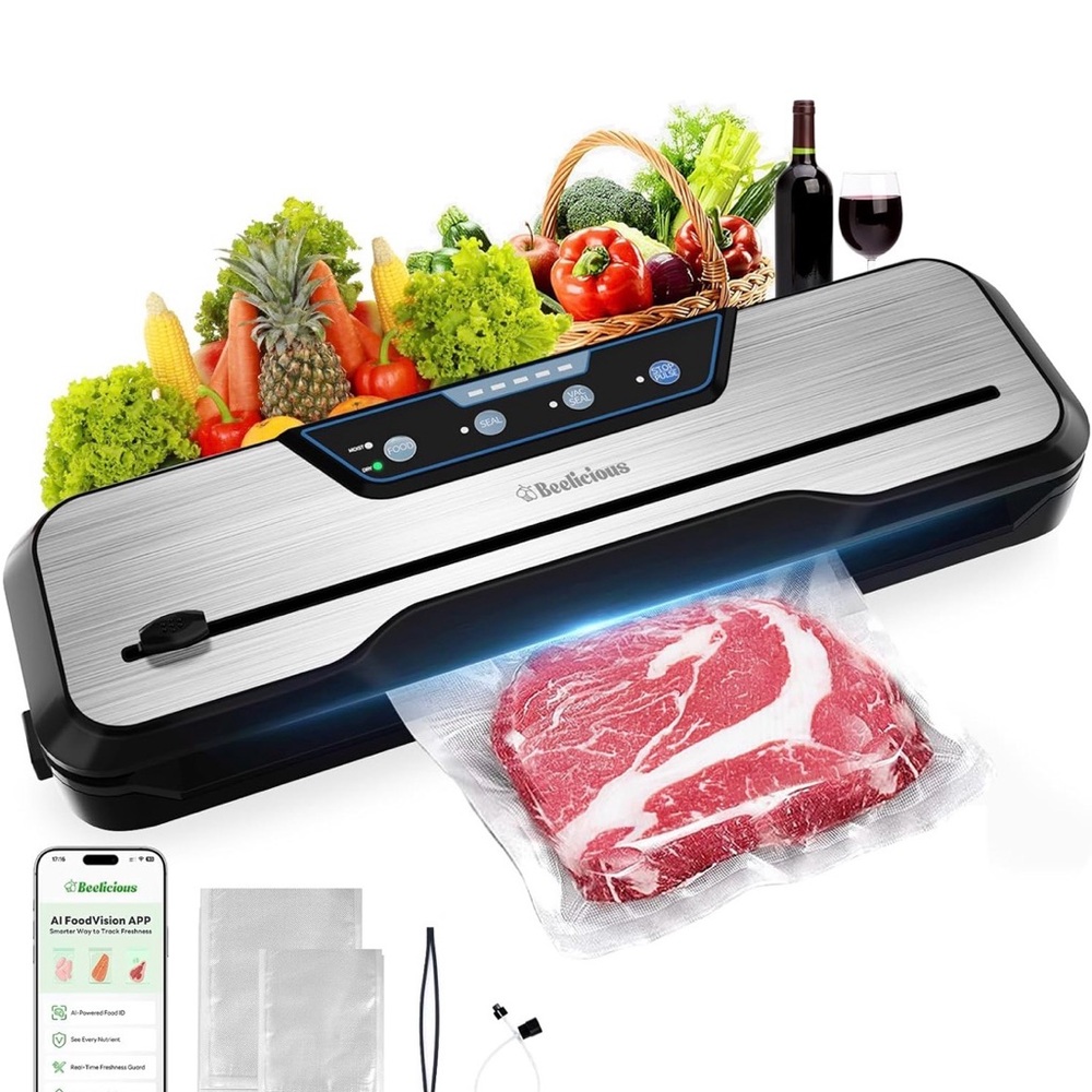 Vacuum Sealer Machine - Silver and Black